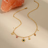 Wholesale Fashion Geometric Stainless Steel 18K Electroplated Love Pendant Clavicle Necklace For Women