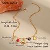 Wholesale Fashion Geometric Stainless Steel 18K Electroplated Love Pendant Clavicle Necklace For Women