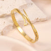 Wholesale Fashion Geometric Stainless Steel 18K Goldplated Titanium Steel Nail Bracelets Accessories