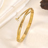 Wholesale Fashion Geometric Stainless Steel 18K Goldplated Titanium Steel Nail Bracelets Accessories