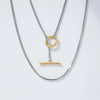 Wholesale Fashion Geometric Stainless Steel Snake Bone Chain Necklace For Women With Polishing Design