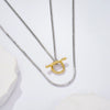 Wholesale Fashion Geometric Stainless Steel Snake Bone Chain Necklace For Women With Polishing Design