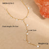 Wholesale Fashion Geometric Stainless Steel Yshaped Tassel Necklace Plated With Gold For Women