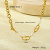 Wholesale Fashion Geometric Titanium Steel Bracelet Inlaid With Shell Beads 18K Goldplated For Women