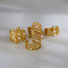 Wholesale Fashion Gold Plated Geometric Fairy Style Titanium Steel Open Ring Jewelry For Men And Women