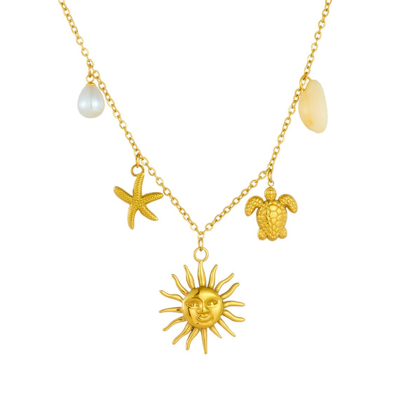 Wholesale Fashion Goldplated Stainless Steel Animalshaped Pendant Necklace For Women