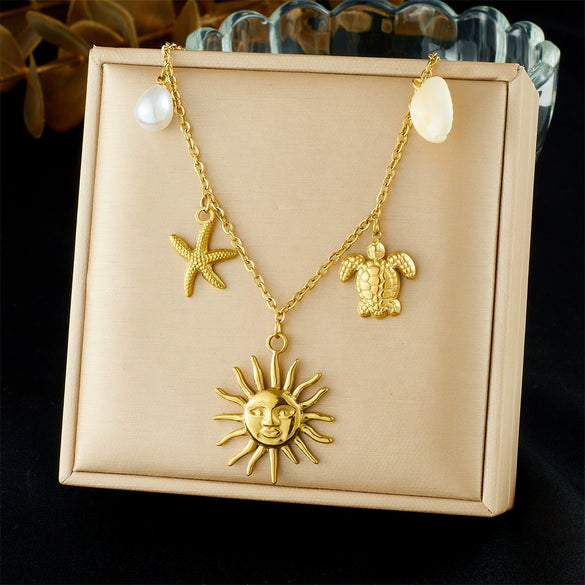 Wholesale Fashion Goldplated Stainless Steel Animalshaped Pendant Necklace For Women