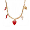 Wholesale Fashion Heart High Heels Cross Pendant Clavicle Necklace For Women Made Of Titanium Steel And Stainless Steel With Electroplating Geometric Pattern