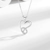 Wholesale Fashion Heart Shape S925 Sterling Silver Pendant Clavicle Necklace