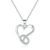 Wholesale Fashion Heart Shape S925 Sterling Silver Pendant Clavicle Necklace
