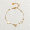 Wholesale Fashion Heart Shape Stainless Steel Electroplated Women's Love Bracelet