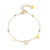 Wholesale Fashion Heart Shape Stainless Steel Electroplated Women's Love Bracelet