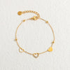 Wholesale Fashion Heart Shape Stainless Steel Electroplated Women's Love Bracelet