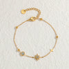 Wholesale Fashion Heart Shape Stainless Steel Electroplated Women's Love Bracelet
