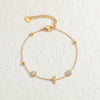 Wholesale Fashion Heart Shape Stainless Steel Electroplated Women's Love Bracelet