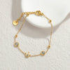 Wholesale Fashion Heart Shape Stainless Steel Electroplated Women's Love Bracelet