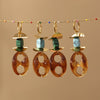 Wholesale Fashion Highend 316L Stainless Steel Resin Geometric Oval Pig Nose Earrings For Women With Electroplating