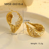 Wholesale Fashion Highgrade Stainless Steel 18K Gold Plated Hollow Geometric Earrings With Electroplating