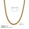 Wholesale Fashion Hiphop 316L Stainless Steel Necklace Jewelry Plated 18K Gold With Regular Chain Sets