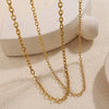 Wholesale Fashion Hiphop 316L Stainless Steel Necklace Jewelry Plated 18K Gold With Regular Chain Sets
