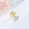 Wholesale Fashion Hollow Cross Open Ring In S925 Sterling Silver With Electroplating Treatment And Letters Numbers Text Pattern