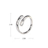Wholesale Fashion Hollow Cross Open Ring In S925 Sterling Silver With Electroplating Treatment And Letters Numbers Text Pattern