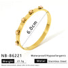 Wholesale Fashion Ins Style Natural Stone Flower 3D Smooth Stainless Steel Bracelet With 18K Vacuum Plating