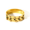 Wholesale Fashion Ins Style Natural Stone Flower 3D Smooth Stainless Steel Bracelet With 18K Vacuum Plating