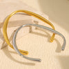 Wholesale Fashion Ins Style 316L Stainless Steel Electroplated Irregular Cshaped Opening Bracelet For Women