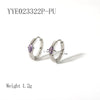 Wholesale Fashion Ins Zircon Earrings Stainless Steel Light Luxury Geometric Rhombus 18K Goldplated Vacuum Real Gold Electroplating In Pvd Furnace
