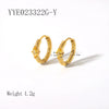 Wholesale Fashion Ins Zircon Earrings Stainless Steel Light Luxury Geometric Rhombus 18K Goldplated Vacuum Real Gold Electroplating In Pvd Furnace