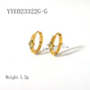 Wholesale Fashion Ins Zircon Earrings Stainless Steel Light Luxury Geometric Rhombus 18K Goldplated Vacuum Real Gold Electroplating In Pvd Furnace