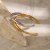 Wholesale Fashion Irregular Geometry Stainless Steel Electroplated Opening Bracelet Jewelry