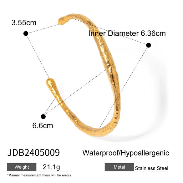 Wholesale Fashion Irregular Geometry Stainless Steel Electroplated Opening Bracelet Jewelry