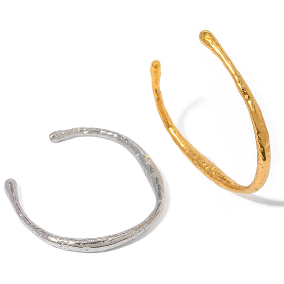 Wholesale Fashion Irregular Geometry Stainless Steel Electroplated Opening Bracelet Jewelry