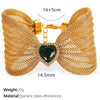 Wholesale Fashion Jewelry Bracelet 316L Stainless Steel Bow Butterfly Electroplating Style