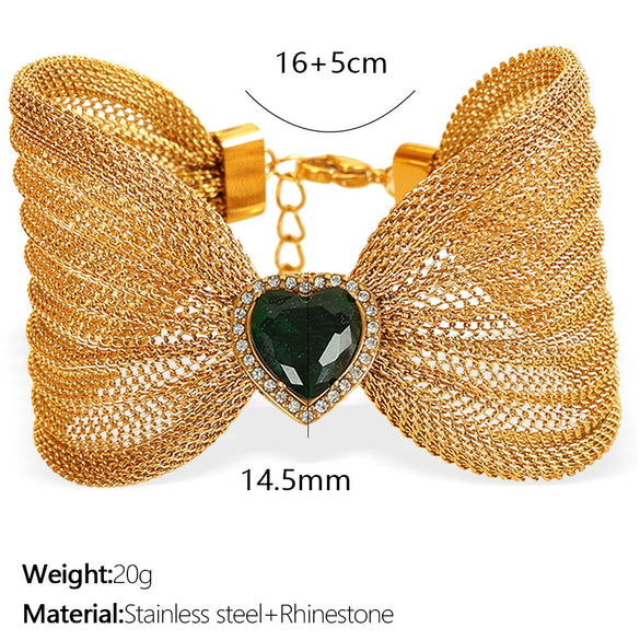 Wholesale Fashion Jewelry Bracelet 316L Stainless Steel Bow Butterfly Electroplating Style