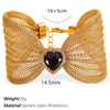 Wholesale Fashion Jewelry Bracelet 316L Stainless Steel Bow Butterfly Electroplating Style