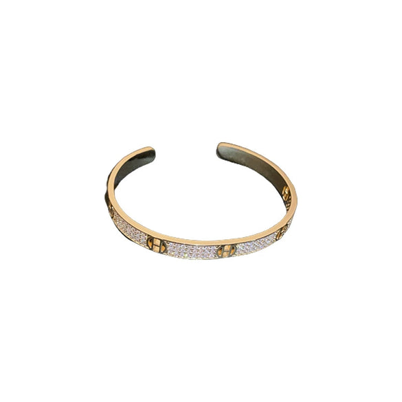 Wholesale Fashion Jewelry Copper H Letter Cold Wind Electroplating Bracelet For Women