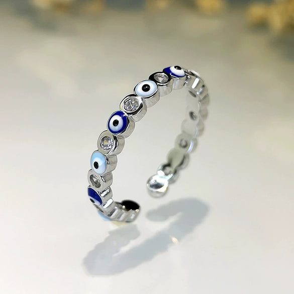 Wholesale Fashion Jewelry Opening Copper Ring Electroplated Gold Inlaid Crystal Zircon Geometric Design For Women