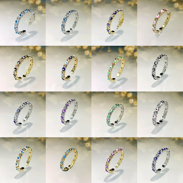 Wholesale Fashion Jewelry Opening Copper Ring Electroplated Gold Inlaid Crystal Zircon Geometric Design For Women