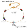Wholesale Fashion Jewelry Set Of Natural Stone Necklace And Bracelet In Stainless Steel With 18K Gold Non Fading Electroplating