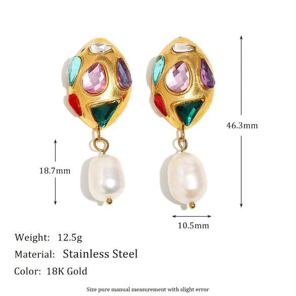 Wholesale Fashion Jewelry Stainless Steel Gold Plated Earrings Necklace And Joker Ring With Heart Water Drop Bell Patterns