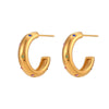 Wholesale Fashion Jewelry Stainless Steel Gold Plated Earrings Necklace And Joker Ring With Heart Water Drop Bell Patterns