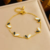 Wholesale Fashion Jewelry Stainless Steel Heart Pendant Earrings Necklaces And Bracelets Set With Love Water Drops Bells Pattern Electroplated