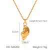 Wholesale Fashion Jewelry Stainless Steel Hollow Heart Shaped Pendant Necklace With Box Chain And Electroplating Craft For Women
