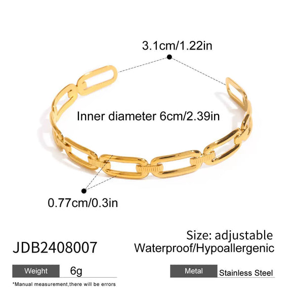 Wholesale Fashion Jewelry Stainless Steel Retro Style Geometric Joker Opening Splicing Electroplated