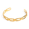 Wholesale Fashion Jewelry Stainless Steel Retro Style Geometric Joker Opening Splicing Electroplated