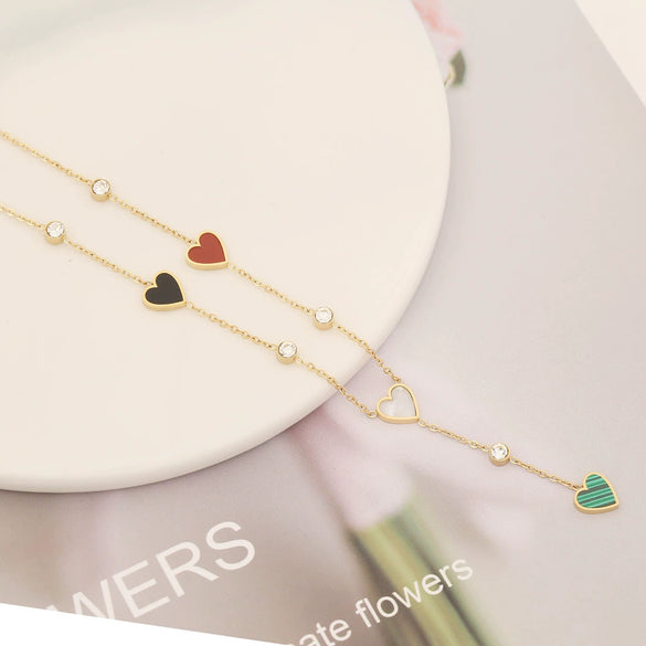 Wholesale Fashion Jewelry Star Moon Butterfly Love Clavicle Chain Stainless Steel Necklace With Electroplating For Women