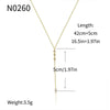 Wholesale Fashion Joker Necklace Copper Inlaid Zircon Geometric Y Shaped Clavicle Chain With Tassel Electroplated Women's Accessories